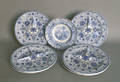 Six Ashworth Bros Hanley divided dinner plates
