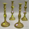 Two Pairs of Brass Candlesticks