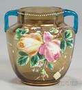 Moser Art Glass Enameled Vase