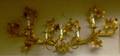 Italian Neoclassicalstyle Giltmetal FiveLight Wall Sconce