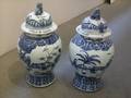 Pair of Large Baluster Jars and Covers