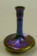Loetztype Iridescent Art Glass Bud Vase