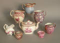 Group of luster decorated tablewares