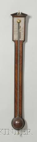 Mahogany Stick Barometer by W Hawks Grice