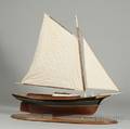 Wood Ship Model of a Sloop Known as Windsong