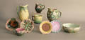 Group of majolica tablewares