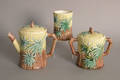 Majolica bamboo pattern teapot