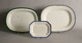 Three Leeds feather edge platters