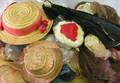 Miscellaneous Group of Doll Hats and Wigs