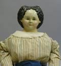 No 9 Greiner PapierMache Shoulder Head Doll