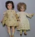 Two Small German Bisque Head Dolls