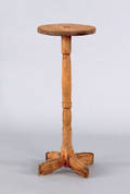 American maple yellow pine and oak candlestand 19th c