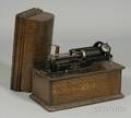 Edison Home Phonograph and Cylinders