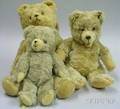 Three Mohair Teddy Bears