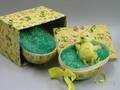 Steiff Yellow Mohair Chick in Papier Mache Egg