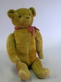 Large Golden Plush Mohair Teddy Bear