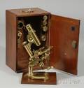 Brass Petrographic Microscope by WJ Chadwick