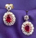 Ruby and Diamond Earpendants