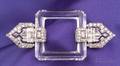 Art Deco Platinum Rock Crystal and Diamond Brooch