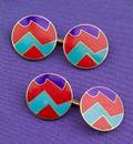 Gentlemans 18kt Gold and Enamel Cuff Links Fouquet