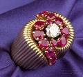18kt Gold Ruby and Diamond Ring