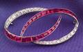 Platinum Ruby and Diamond Brooch Oscar Heyman