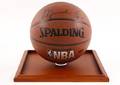 Michael Jordan Signed Spalding Basketball in Case