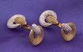 18kt Bicolor Gold Cuff Links France