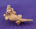 18kt Gold Alligator Pin KieselsteinCord