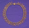 Etruscan Revival 15kt Gold Fringe Necklace