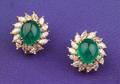 18kt Gold and Emerald Earclips
