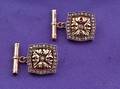 Diamond and Enamel Cuff Links Russia