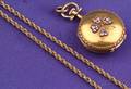 Antique 18kt Gold and Diamond Open Face Pocket Watch Le Coultre