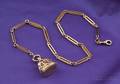 14kt Gold Watch Chain and Fob