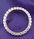 Platinum and Diamond Circle Pin