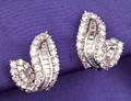 Platinum and Diamond Earclips