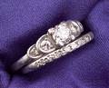 Platinum and Diamond Ring and Band