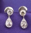 Platinum and Diamond Earpendants
