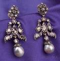 Pearl and Diamond Earpendants