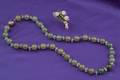 Green Hardstone and Rock Crystal Necklace