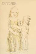Tsuguharu Foujita JapaneseFrench 18861968 Deux Fillettes