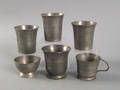 Four American pewter beakers ca 18401860