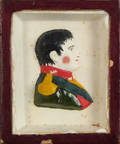 Chalk framed relief bust of Napoleon 19th c