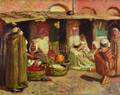 Robert Henry Logan American 18741942 Moroccan Scene with Dwarf