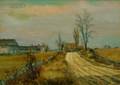 Charles Franklin Pierce American 18441920 Road to the Barn Autumn