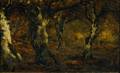 Attributed to Narcisse Virgile Diaz de la Pea French 18081876 In the ForestA Barbizon Scene
