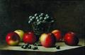 Barton Stone Hays American 18261914 Still Life with Apples and Berries