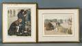 Manuel Robbe French 18721936 Lot of Two Market Scenes