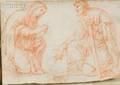 Italian School 17th Century Style Mary and Joseph