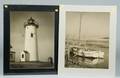 Robert D Wild American 19181982 Two New England Coastal Views Sailboat in Rock Harbor Massachusetts